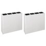 Jardinera alta con 4 macetas 2 uds ratán sintético blanco by vidaXL, Pots and planters - Ref: Foro24-279081, Price: 304,61 €,...