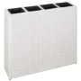 Jardinera alta con 4 macetas 2 uds ratán sintético blanco by vidaXL, Pots and planters - Ref: Foro24-279081, Price: 261,80 €,...