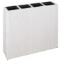 Jardinera alta con 4 macetas 2 uds ratán sintético blanco by vidaXL, Pots and planters - Ref: Foro24-279081, Price: 304,61 €,...