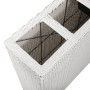 Hoher Pflanzenkübel mit 4 Töpfen, 2 Stück aus weißem Kunststoffrattan. von vidaXL, Töpfe und Pflanzgefäße - Ref: Foro24-27908...