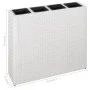 Jardinera alta con 4 macetas 2 uds ratán sintético blanco by vidaXL, Pots and planters - Ref: Foro24-279081, Price: 261,80 €,...