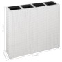 Jardinera alta con 4 macetas 2 uds ratán sintético blanco by vidaXL, Pots and planters - Ref: Foro24-279081, Price: 304,61 €,...
