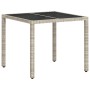 Conjunto de Comedor de Jardín 5 pcs Gris claro Poliratán