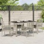 Conjunto de Comedor de Jardín 5 pcs Gris claro Poliratán
