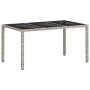 Conjunto de Comedor de Jardín 5 pcs Gris claro Poliratán