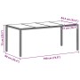Conjunto de Comedor de Jardín 7 pcs Gris claro Poliratán