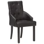 Esszimmerstühle, 4 Einheiten, schwarzes echtes Ziegenleder von vidaXL, Essstühle - Ref: Foro24-3056699, Preis: 714,53 €, Raba...