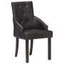 Esszimmerstühle, 4 Einheiten, schwarzes echtes Ziegenleder von vidaXL, Essstühle - Ref: Foro24-3056699, Preis: 724,49 €, Raba...