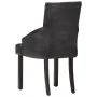 Esszimmerstühle, 4 Einheiten, schwarzes echtes Ziegenleder von vidaXL, Essstühle - Ref: Foro24-3056699, Preis: 714,53 €, Raba...