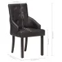 Esszimmerstühle, 4 Einheiten, schwarzes echtes Ziegenleder von vidaXL, Essstühle - Ref: Foro24-3056699, Preis: 714,53 €, Raba...