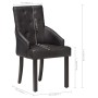Esszimmerstühle, 4 Einheiten, schwarzes echtes Ziegenleder von vidaXL, Essstühle - Ref: Foro24-3056699, Preis: 724,49 €, Raba...