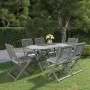 Garden dining set 7 pieces solid gray acacia wood by vidaXL, Garden sets - Ref: Foro24-3057874, Price: 444,57 €, Discount: %