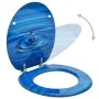 WC-Sitze mit Deckel 2 Stück MDF blaues Wassertropfen-Design von vidaXL, Toiletten- und Bidetsitze - Ref: Foro24-3056406, Prei...