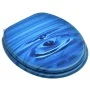 Toilet seats with lid 2 units MDF blue water drop design by vidaXL, Toilet and bidet seats - Ref: Foro24-3056406, Price: 91,0...