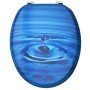 Toilet seats with lid 2 units MDF blue water drop design by vidaXL, Toilet and bidet seats - Ref: Foro24-3056406, Price: 93,2...
