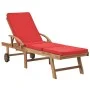 Sun loungers with cushions, 2 units, solid red teak wood by vidaXL, Loungers - Ref: Foro24-3054637, Price: 469,02 €, Discount: %
