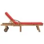 Sun loungers with cushions, 2 units, solid red teak wood by vidaXL, Loungers - Ref: Foro24-3054637, Price: 469,02 €, Discount: %