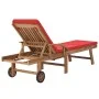 Sun loungers with cushions, 2 units, solid red teak wood by vidaXL, Loungers - Ref: Foro24-3054637, Price: 469,02 €, Discount: %