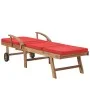 Sun loungers with cushions, 2 units, solid red teak wood by vidaXL, Loungers - Ref: Foro24-3054637, Price: 469,02 €, Discount: %