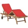 Sun loungers with cushions, 2 units, solid red teak wood by vidaXL, Loungers - Ref: Foro24-3054637, Price: 469,02 €, Discount: %