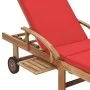 Sun loungers with cushions, 2 units, solid red teak wood by vidaXL, Loungers - Ref: Foro24-3054637, Price: 469,02 €, Discount: %