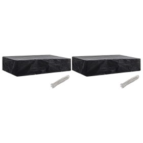 Gartenmöbelabdeckungen 2 Stück 8 Ösen 218x77x55 cm von vidaXL, Abdeckungen für Gartenmöbel - Ref: Foro24-279133, Preis: 22,71...
