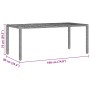 Conjunto de Comedor de Jardín 7 pcs Gris Poliratán