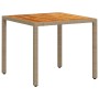 Conjunto de Comedor de Jardín 5 pcs Beige Poliratán