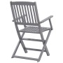 Garten-Essgruppe 7-teilig aus massivem grauem Akazienholz von vidaXL, Gartensets - Ref: Foro24-278922, Preis: 406,06 €, Rabat...