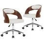 Swivel dining chairs 2 pcs curved wood white leather by vidaXL, dining chairs - Ref: Foro24-3054911, Price: 240,39 €, Discoun...