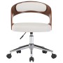 Drehbare Esszimmerstühle, 2 Stück, gebogenes Holz, weißes Leder von vidaXL, Essstühle - Ref: Foro24-3054911, Preis: 244,19 €,...