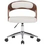 Swivel dining chairs 2 pcs curved wood white leather by vidaXL, dining chairs - Ref: Foro24-3054911, Price: 240,39 €, Discoun...
