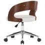Swivel dining chairs 2 pcs curved wood white leather by vidaXL, dining chairs - Ref: Foro24-3054911, Price: 240,39 €, Discoun...