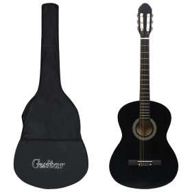 Classical guitar for beginners with case black 4/4 39" by vidaXL, Guitars - Ref: Foro24-3055600, Price: 80,24 €, Discount: %