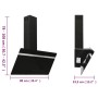 Steel and black tempered glass wall extractor hood 90 cm by vidaXL, Extractors - Ref: Foro24-51673, Price: 236,36 €, Discount: %