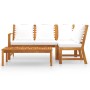 Gartenmöbel 4 Stk. cremefarbene Kissen massives Akazienholz von vidaXL, Gartensets - Ref: Foro24-3057771, Preis: 460,19 €, Ra...