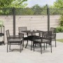 Conjunto de Comedor de Jardín 5 pcs Negro Poliratán