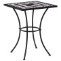 Bistro table and chairs 3 pieces black and white ceramic mosaic by vidaXL, Garden sets - Ref: Foro24-279414, Price: 229,31 €,...