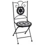 Bistro table and chairs 3 pieces black and white ceramic mosaic by vidaXL, Garden sets - Ref: Foro24-279414, Price: 225,57 €,...