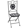 Bistrotisch und Stühle, 3-teilig, schwarz-weißes Keramikmosaik von vidaXL, Gartensets - Ref: Foro24-279414, Preis: 229,31 €, ...