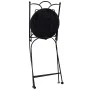 Bistro table and chairs 3 pieces black and white ceramic mosaic by vidaXL, Garden sets - Ref: Foro24-279414, Price: 225,57 €,...