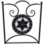 Bistro table and chairs 3 pieces black and white ceramic mosaic by vidaXL, Garden sets - Ref: Foro24-279414, Price: 225,57 €,...