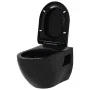 Wand-WC mit verstecktem Spülkasten, schwarze Keramik von vidaXL, Badezimmer - Ref: Foro24-3054479, Preis: 321,71 €, Rabatt: %