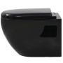 Wand-WC mit verstecktem Spülkasten, schwarze Keramik von vidaXL, Badezimmer - Ref: Foro24-3054479, Preis: 317,87 €, Rabatt: %