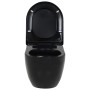 Wand-WC mit verstecktem Spülkasten, schwarze Keramik von vidaXL, Badezimmer - Ref: Foro24-3054479, Preis: 317,87 €, Rabatt: %