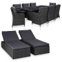 Garden dining set 11 pieces black synthetic rattan by vidaXL, Garden sets - Ref: Foro24-3057811, Price: 2,00 €, Discount: %