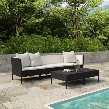 6-piece garden furniture set and black synthetic rattan cushions by vidaXL, Garden sets - Ref: Foro24-3056982, Price: 406,64 ...