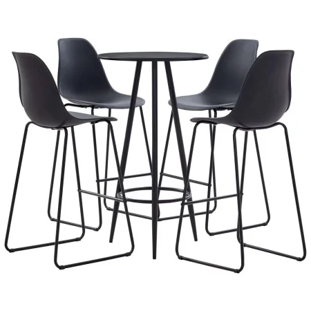 5-piece black plastic high table and stools set by vidaXL, Furniture sets for kitchens and dining rooms - Ref: Foro24-279715,...