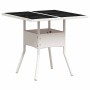 Conjunto de Comedor de Jardín 5 pcs Gris Poliratán