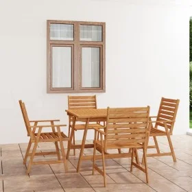 5-piece garden dining set solid acacia wood by vidaXL, Garden sets - Ref: Foro24-3057843, Price: 381,03 €, Discount: %